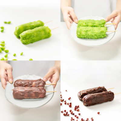 上：ずんだ　下：こしあん