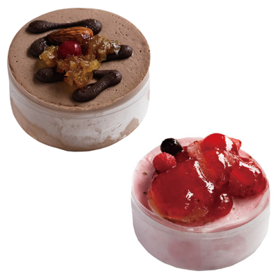 ショコラ：豊かな香り広がるチョコアイス　ストロベリー：クリーミーで甘酸っぱい苺アイス